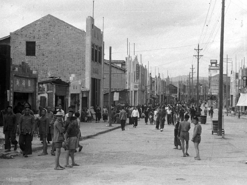 1942年 江西赣州街头实拍老照片